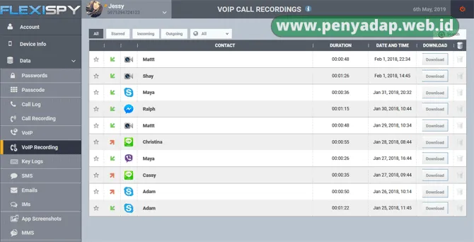 Rekam panggilan WhatsApp
