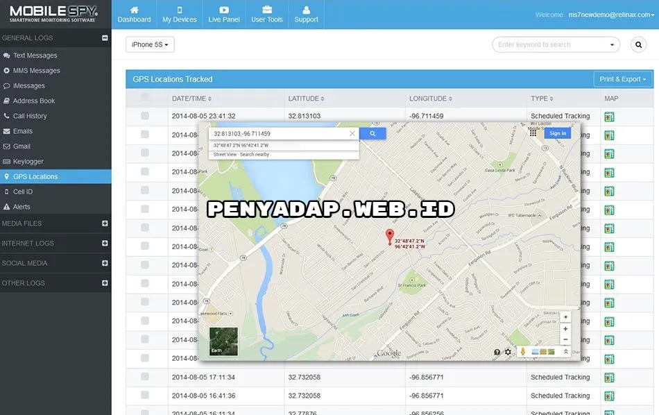 Lacak Lokasi Mobile Spy