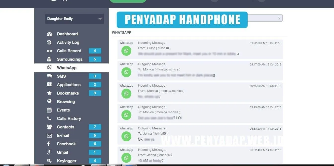 Sadap WhatsApp pada iPhone Android