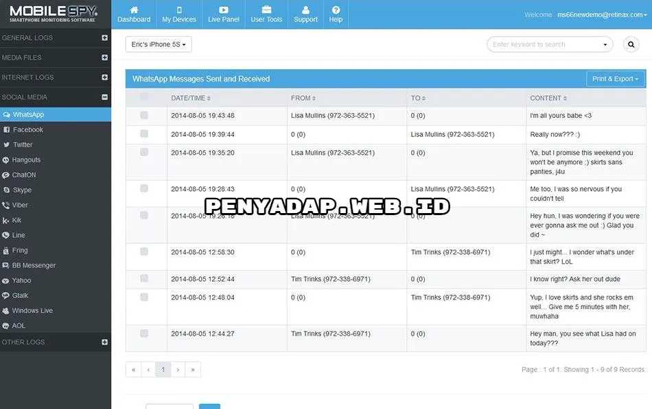 Sadap Facebook Mobile Spy