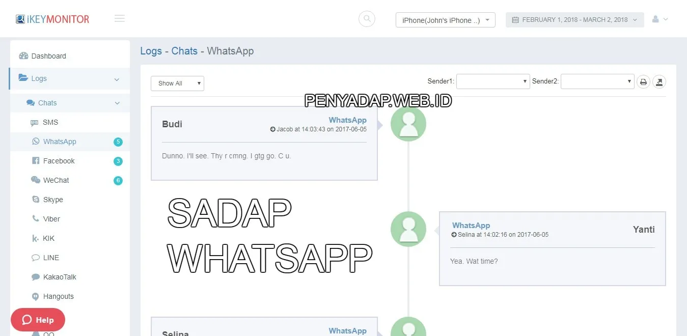 Cara Sadap WhatsApp